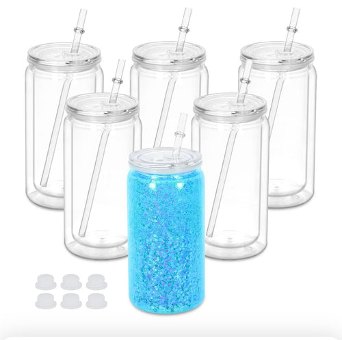16oz Acrylic Snowglobe Tumbler