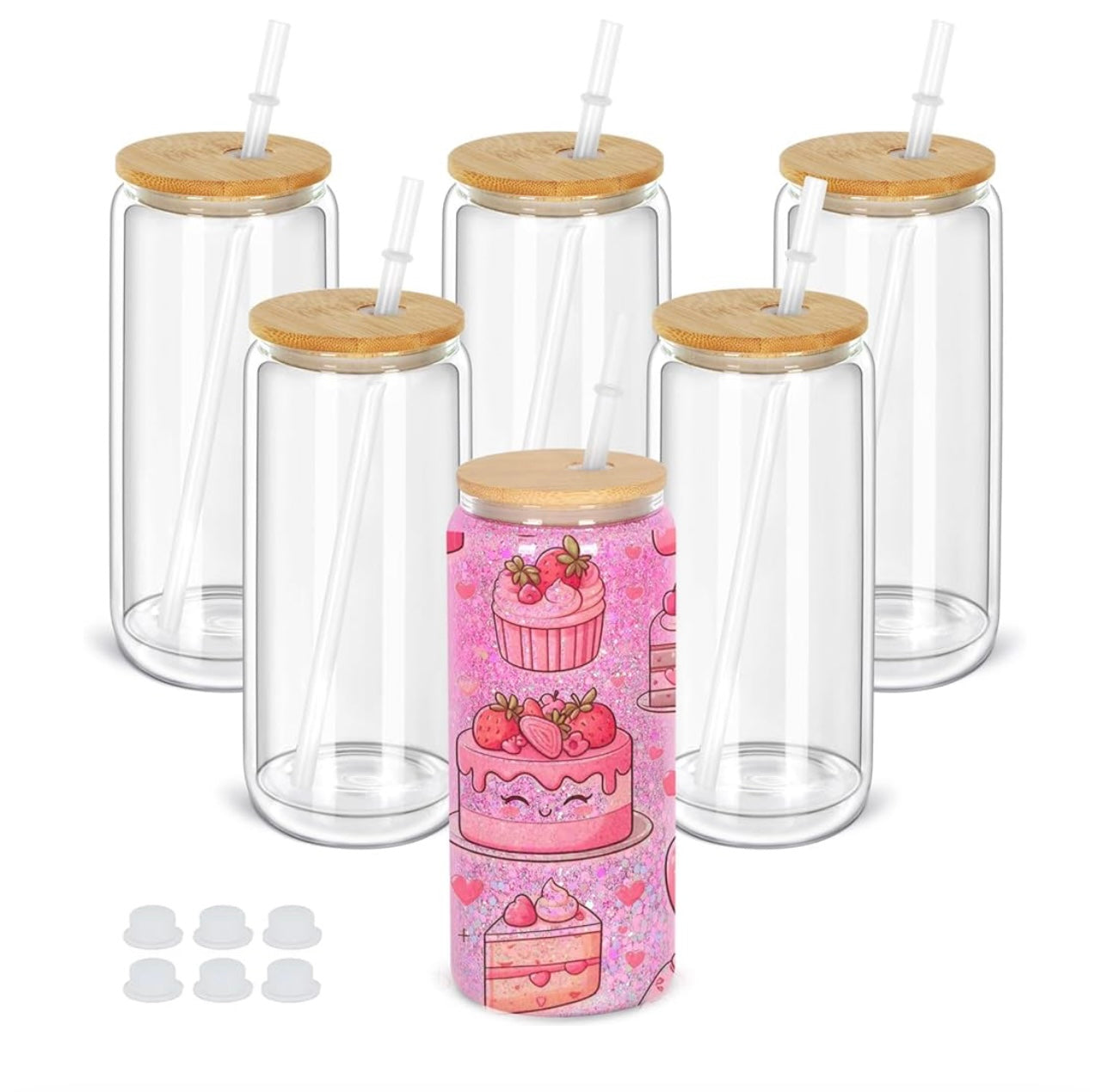 20 Oz Snow Globe Tumbler Glass