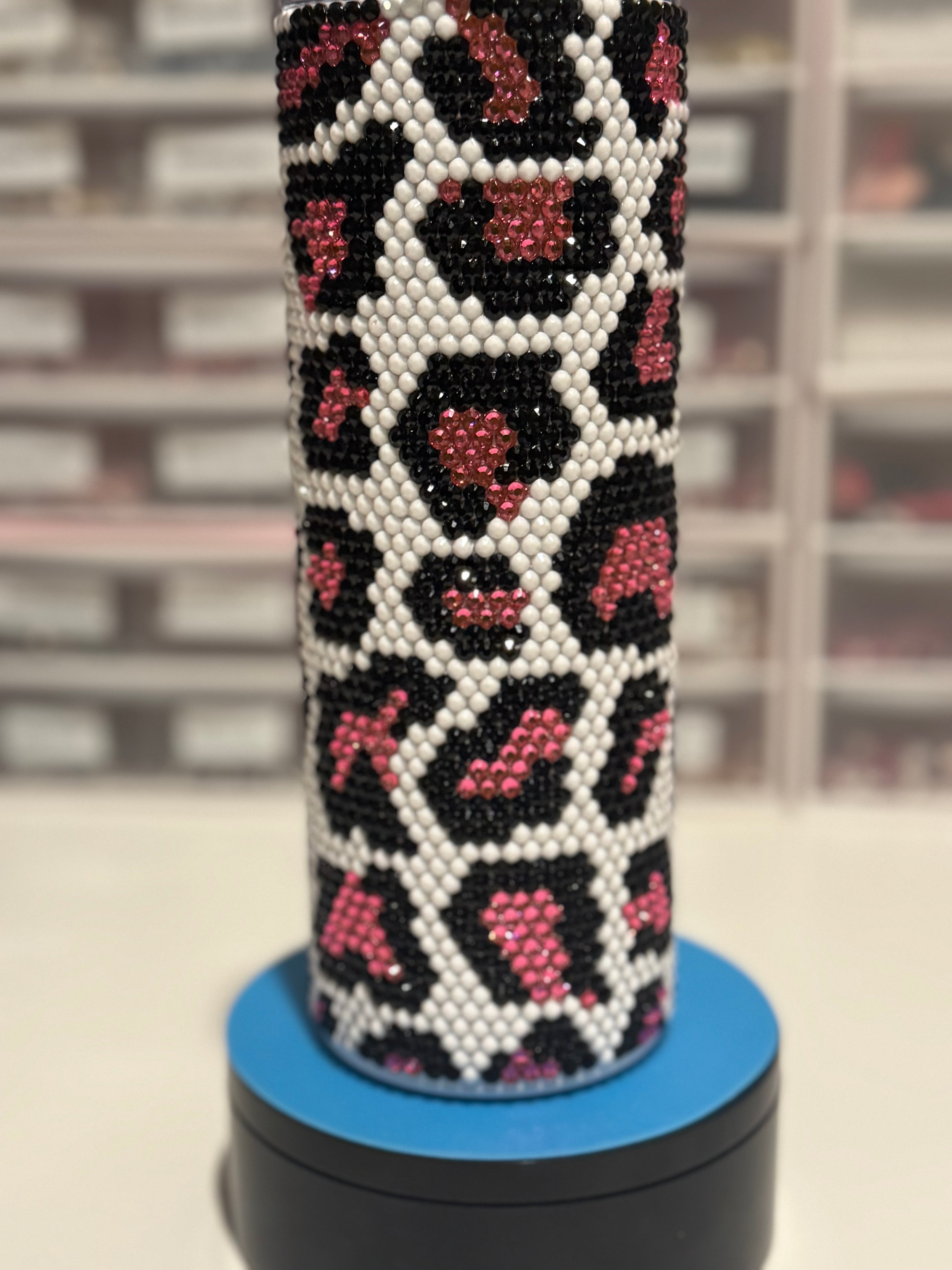 Pink Leopard print tumbler