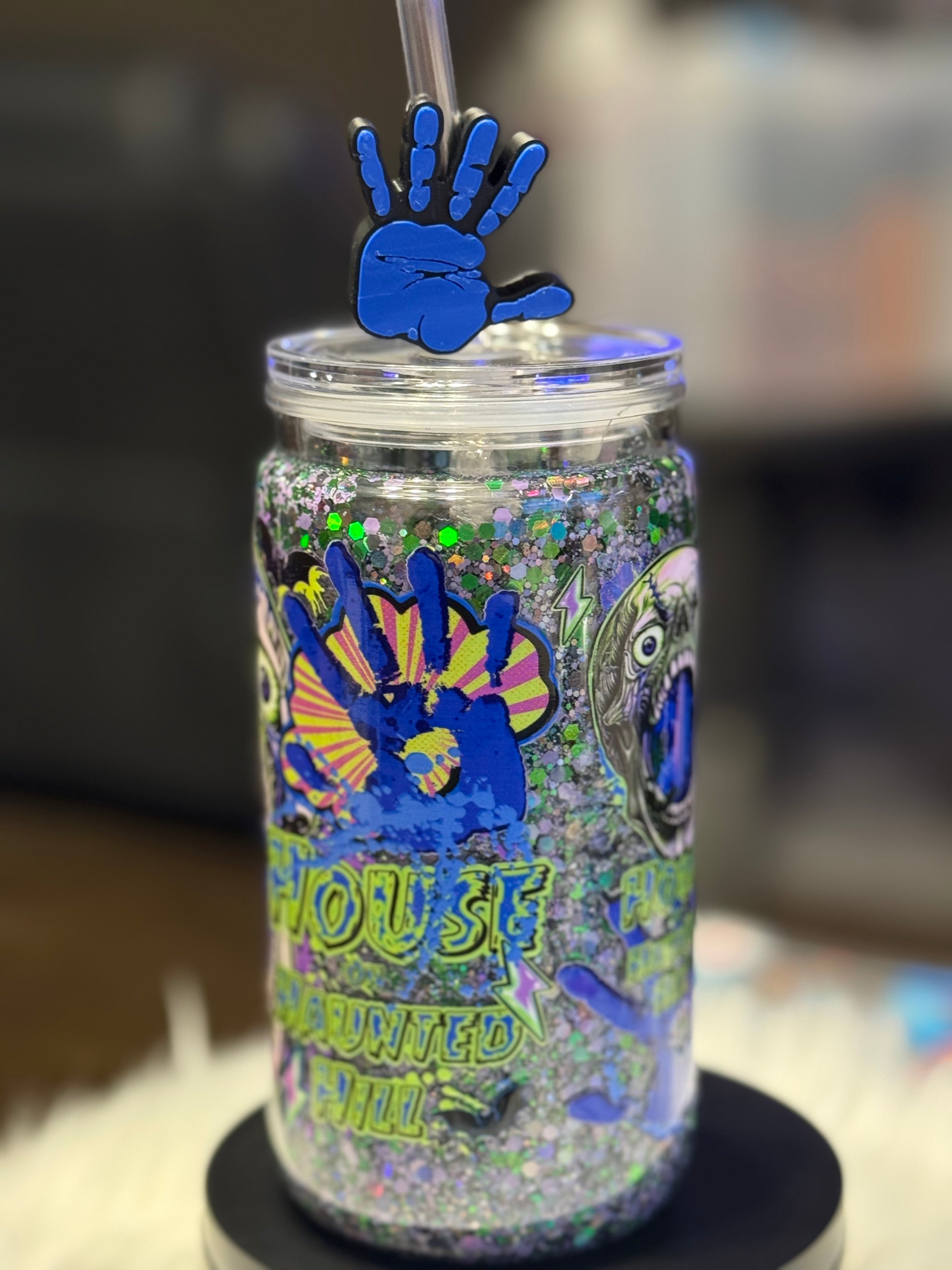 Blue hand