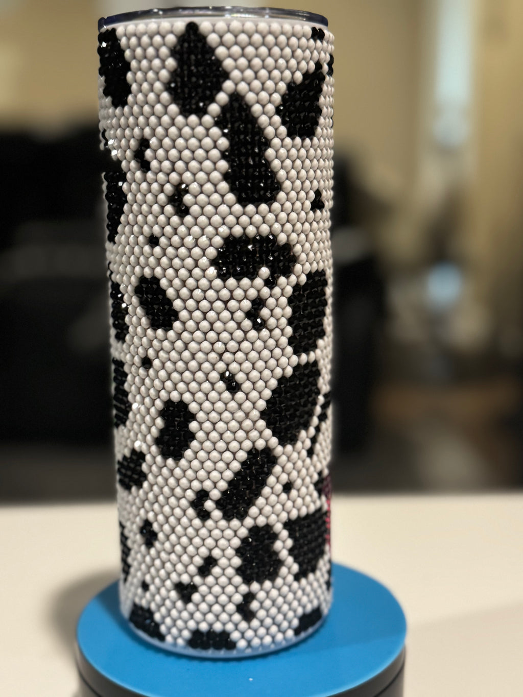Cow print/ rose