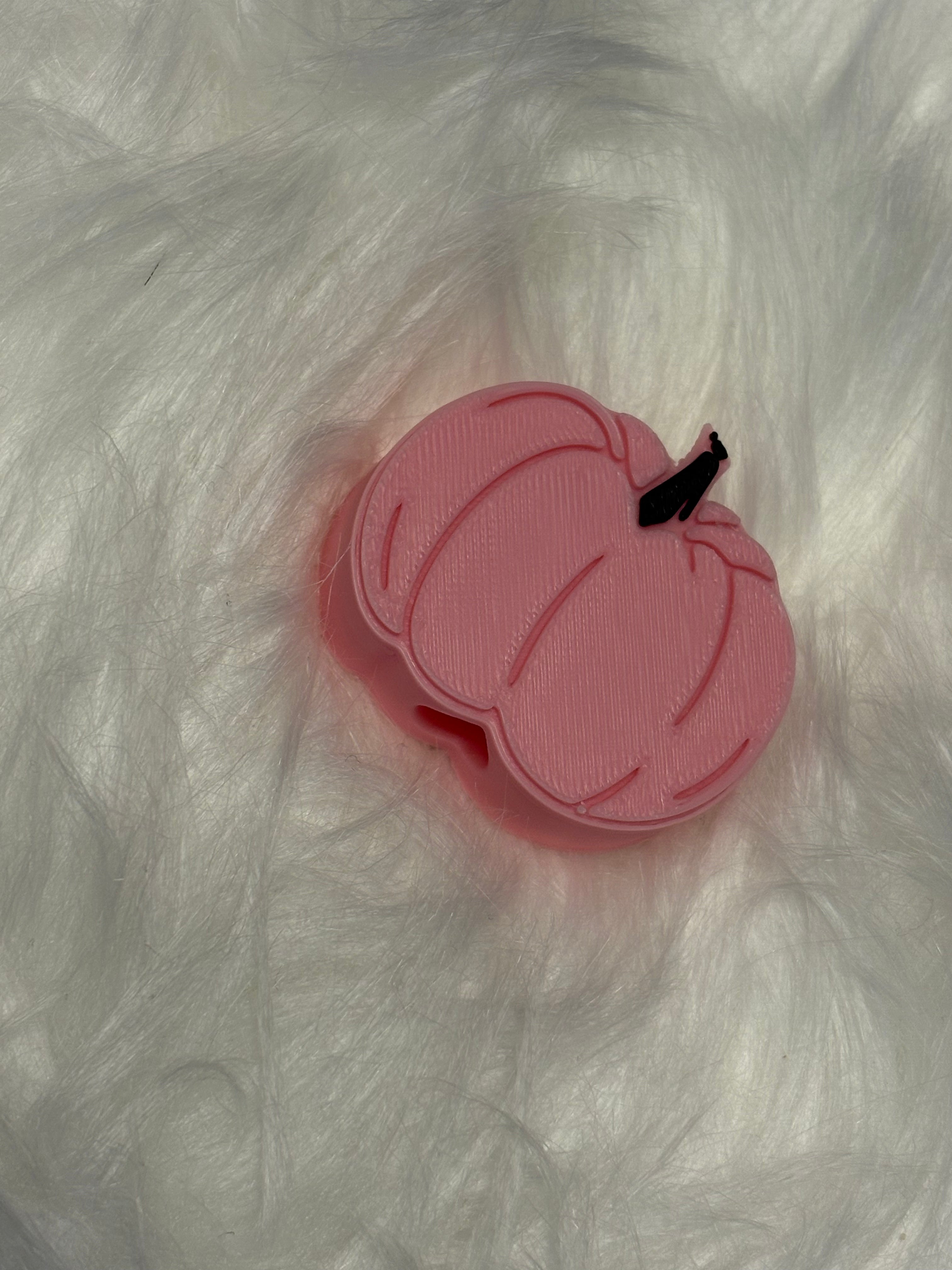 Pink pumpkin #2 straw topper