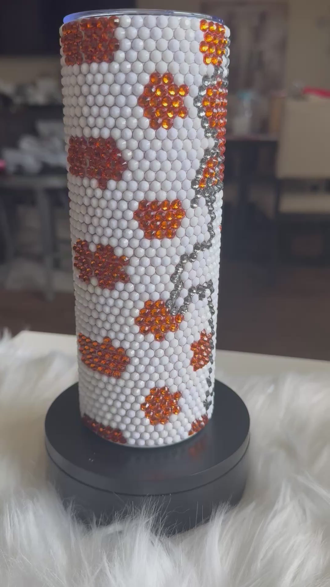 Ghosty blinged tumbler